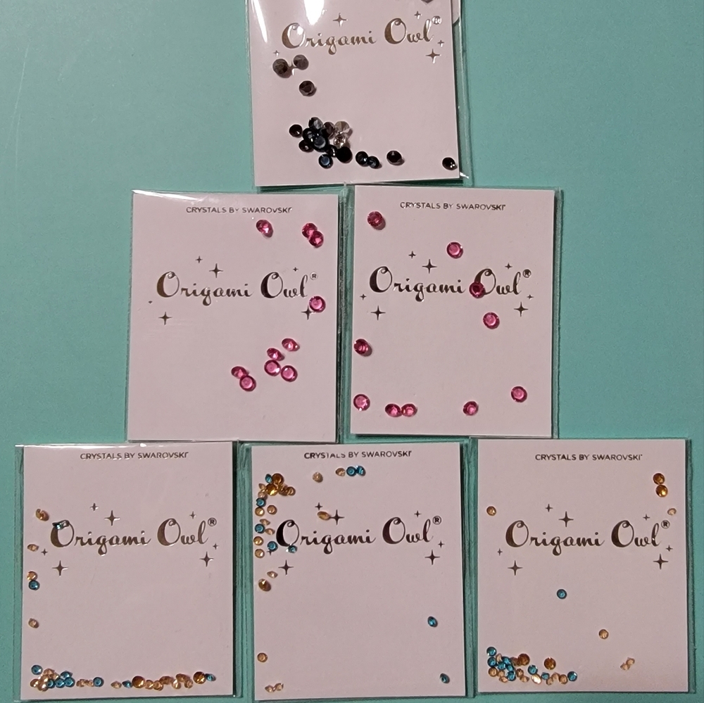 Lot of 6 Swarovski Crystal packets from Origami Owl